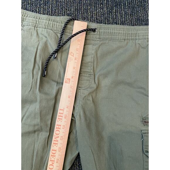 Tony Hawk Pants Mens XL green Drawstring Cargo Stretch Cuff Waist Jogger - Picture 4 of 8
